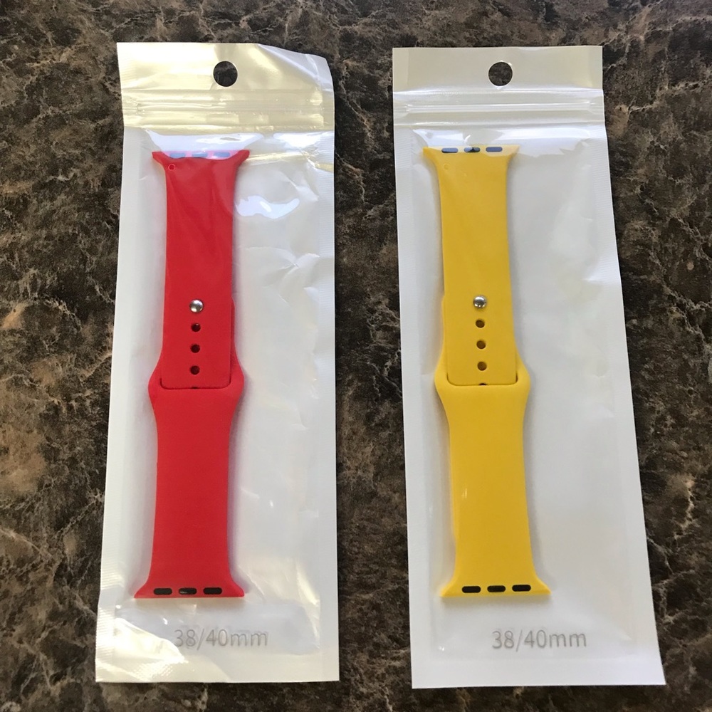 Apple Compatible Watch Bands- Red & Yellow 38/40mm